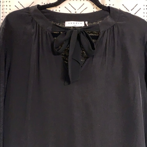 SANDRO Tie Neck Top - Picture 5 of 5